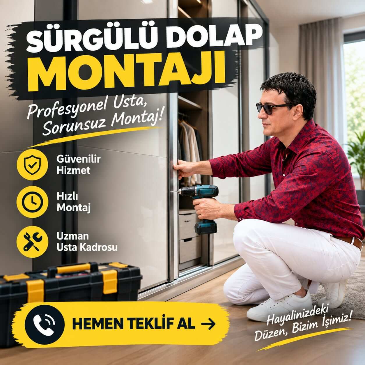 Sürgülü Dolap Montaj Ustası